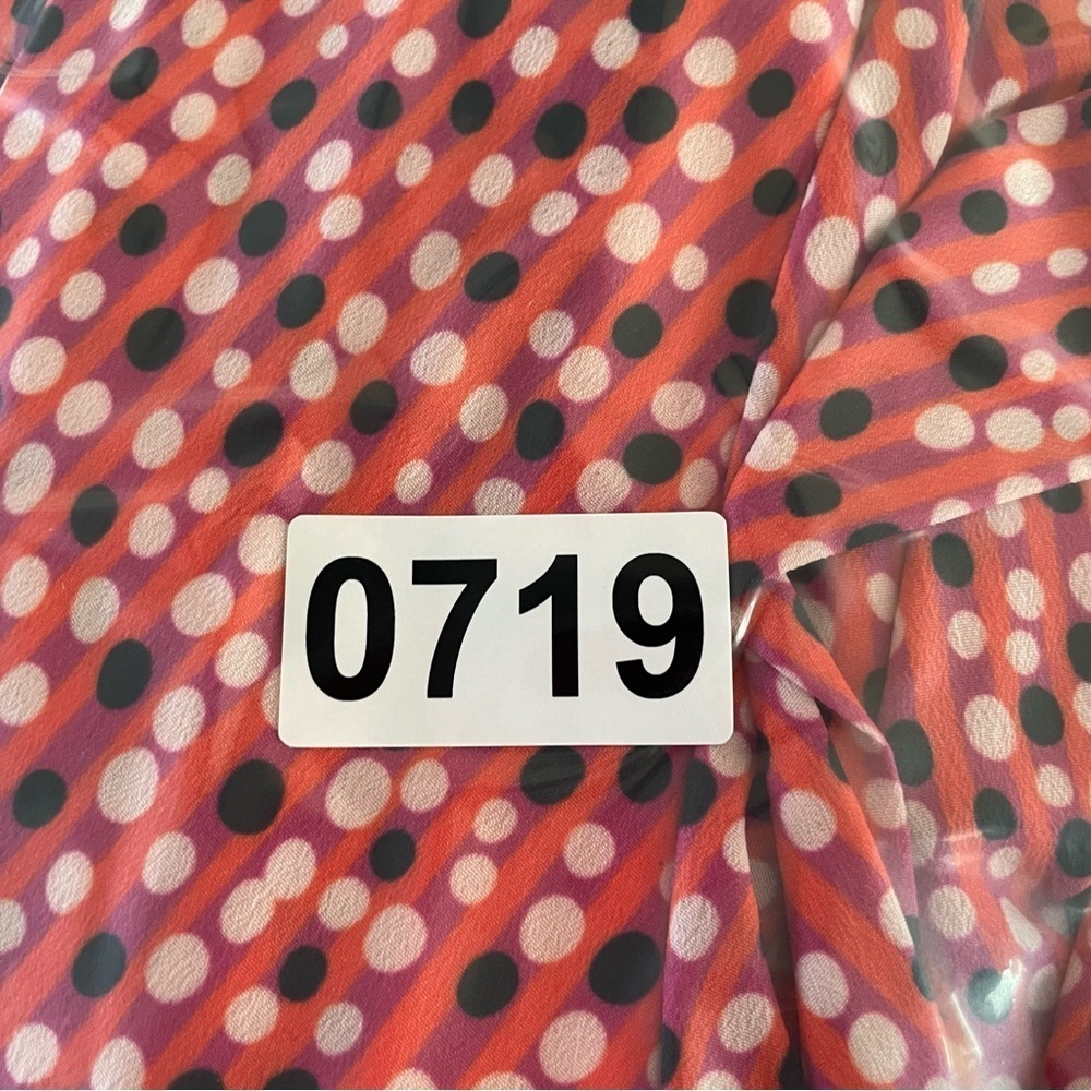 Hutch x Anthropologie Orange Dots Stripes Flutter Wrap Midi Dress 20719 - Picture 14 of 14
